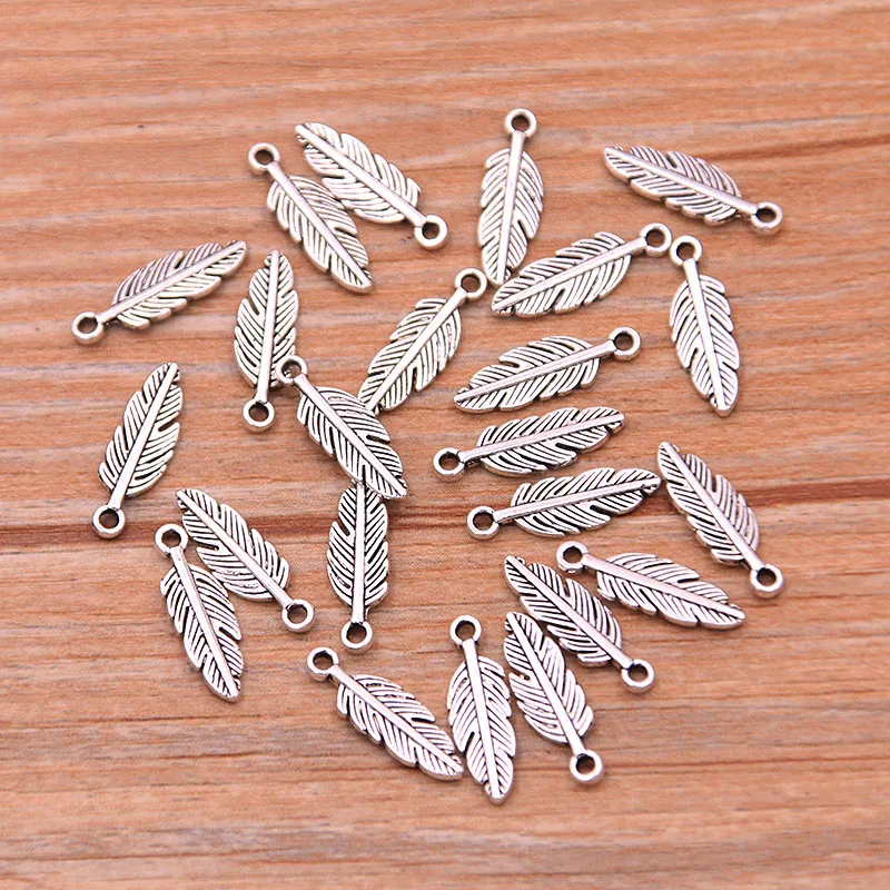 80pcs 2021 New 5*15mm 6 Color Metal Zinc Alloy MINI Leaves Charms Fit Jewelry Plant Pendant Charms Makings DIY Handmade Craft