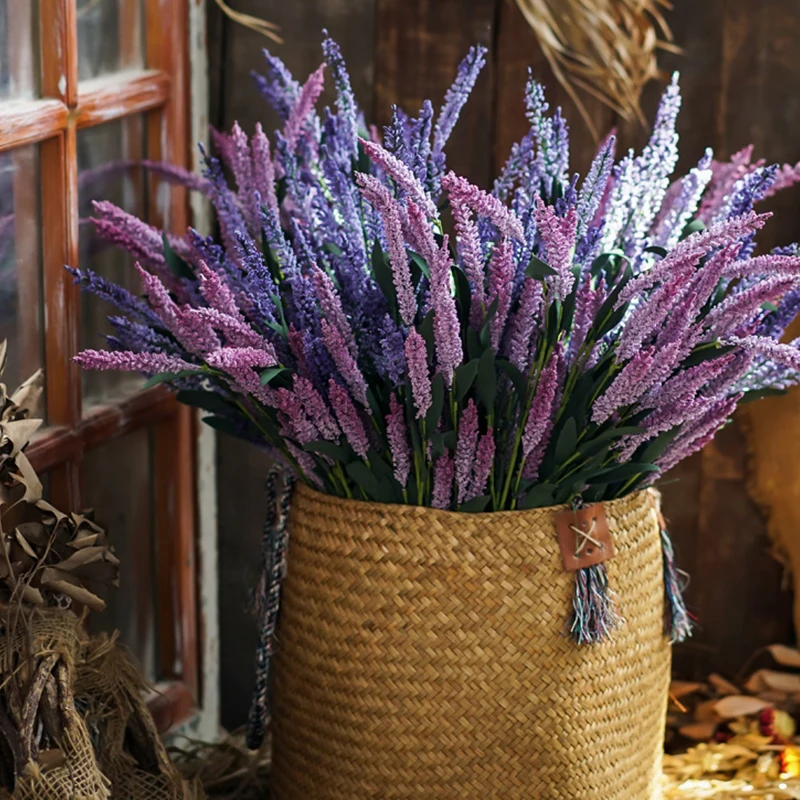 

Christmas Decoration Artificial Flower Purple Lavender Party Wedding Ornamental Flower Livingroom Arrangement Floral Ornaments