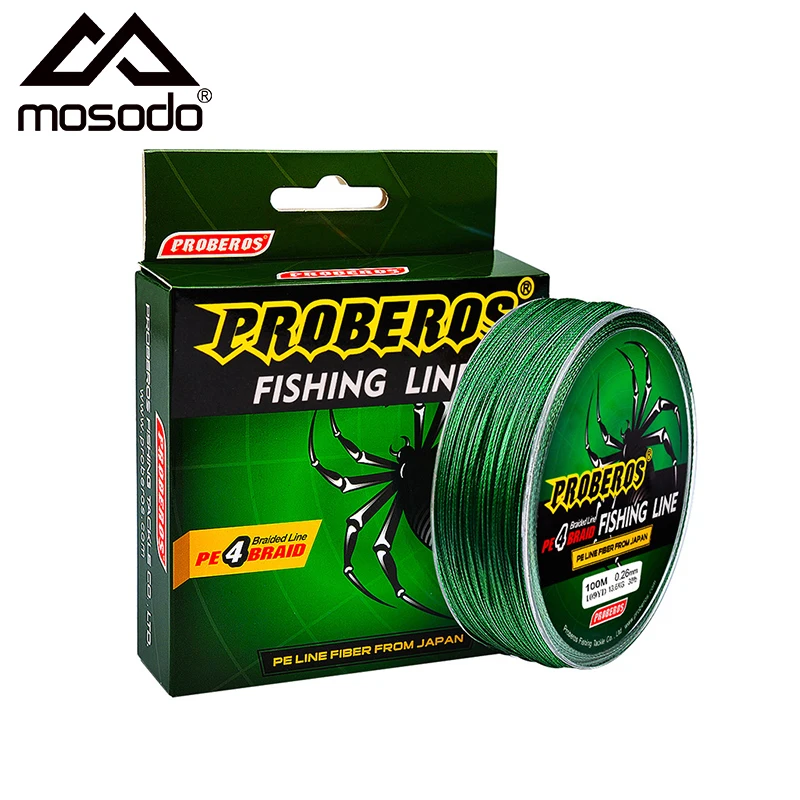 

Леска рыболовная плетеная из ПЭ, 4 пряди, 6-100 фунтов