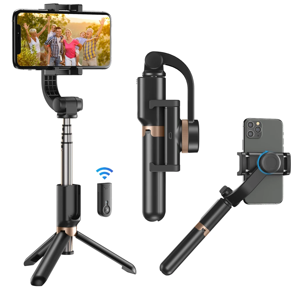 

APEXEL Phone Stabilizer Video Record Universal Handheld Gimbal Smartphone Stabilizers Wireless Bluetooth Selfie Stick Vlog