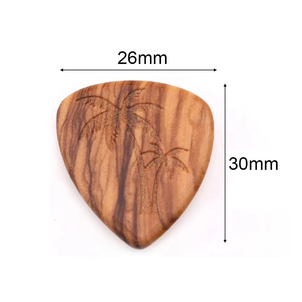 1PCS Solid Wood Picks Plectrum Guitars Picks High-end Picks Fingerpicks Musical Instrument Guitar Accessories 26x30mm