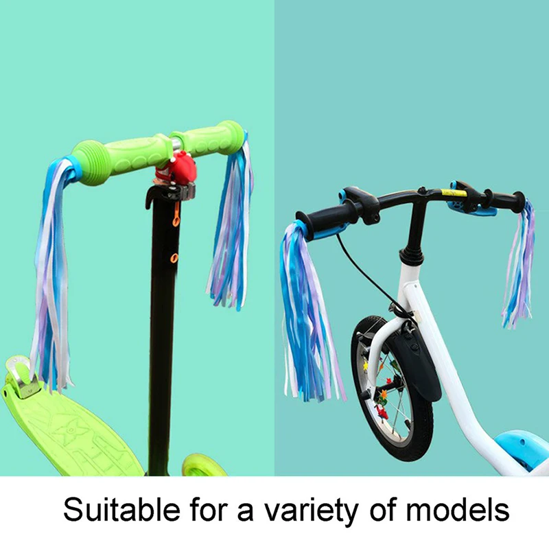 Bicycle Handlebar Tassels Kids Girls Boys Scooter Cycling Colorful Streamers Decoration Ribbon Outdoor Cycling Bike Accessories