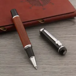 High Quality Metal Red Wooden Rollerball Pen Elegante Signature Stationery Office School Supplies Ball Point Ink Pens