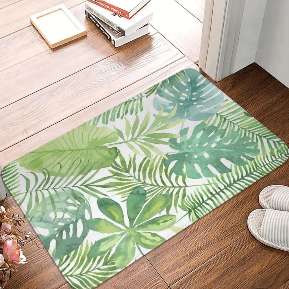 Leaf pattern floor mats absorbent bathroom carpet set bathroom kitchen bedroom non-slip Doormat entrance door mat customized mat