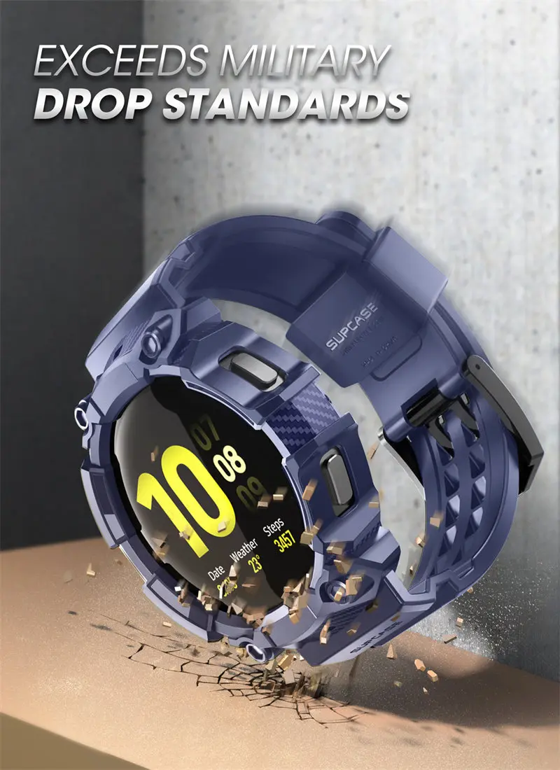 For Samsung Galaxy Watch 4 Case (44mm) SUPCASE UB Pro Rugged Protective Cover with Strap Watch Bands For Galaxy Watch 4