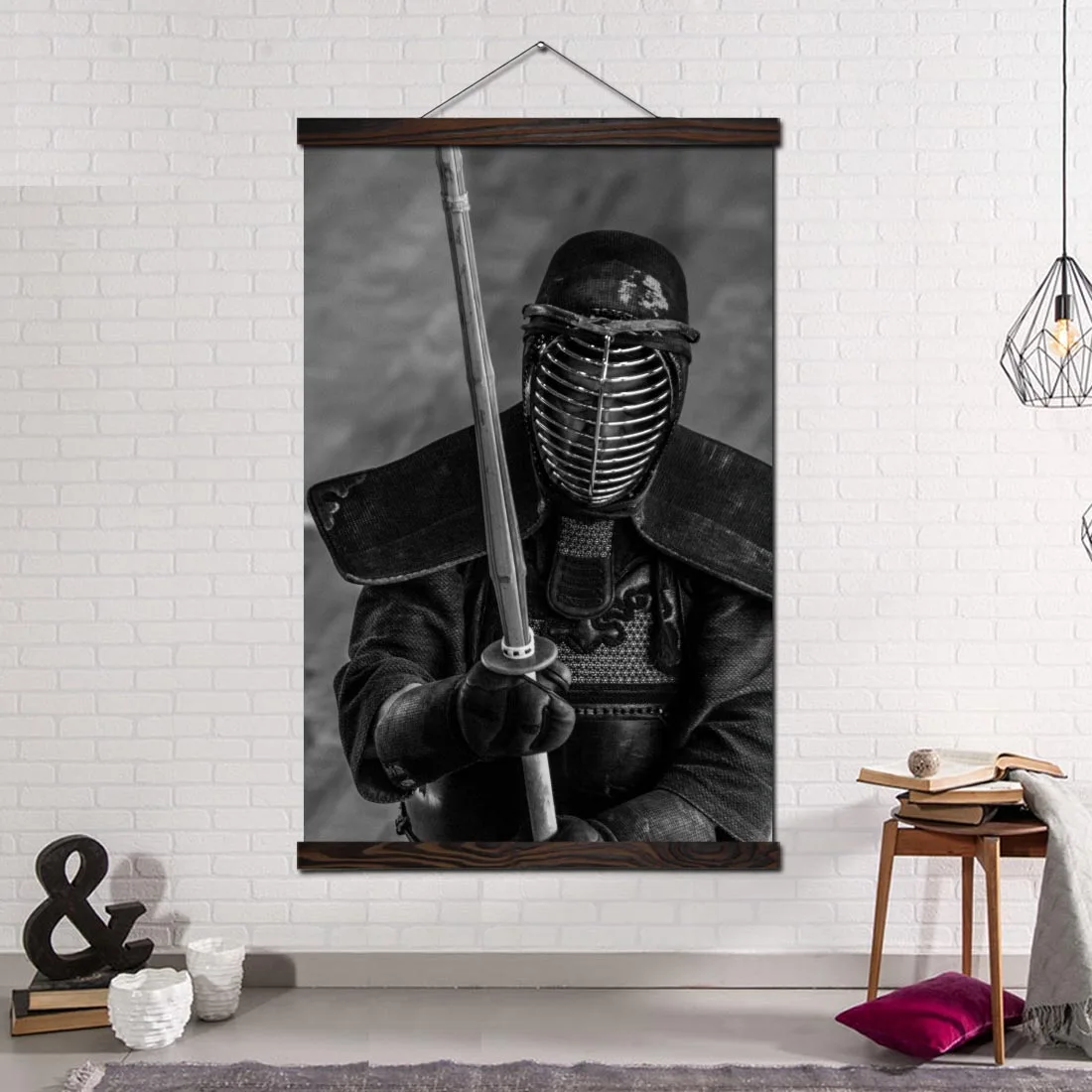 

Wall Art Canvas Painting Posters and Prints Wall Picture for Home Decoration Modern Picture for Living Room Japanese Black Kendo