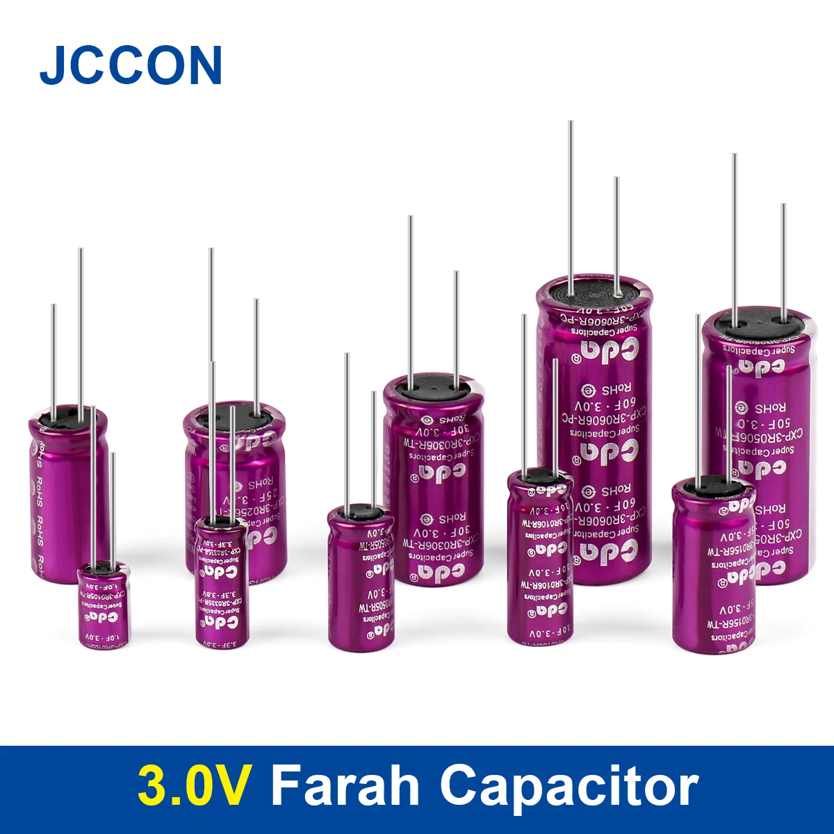 3V Farah Capacitor Taiwan CDA 1F/3.3F/10F/20/25F/60F Vehicle Traveling Data Recorder Lithium ion Reserve Power Capacitor R-Type