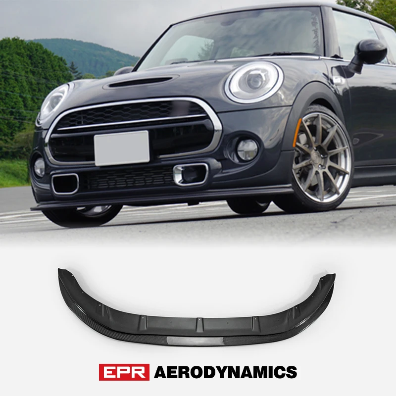 Carbon Front Bumper Lip Trim for F56 Mini Cooper S Mon Style Carbon Fiber Front Bumper Under Lip (Only S)