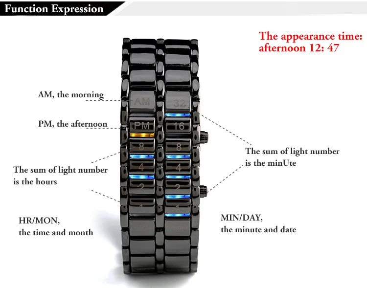 남성용 패션 라바 아이언 사무라이 시계, LED 시계, 스테인레스 스틸 밴드 팔찌 시계, 스포츠 시계, Relogio Masculino