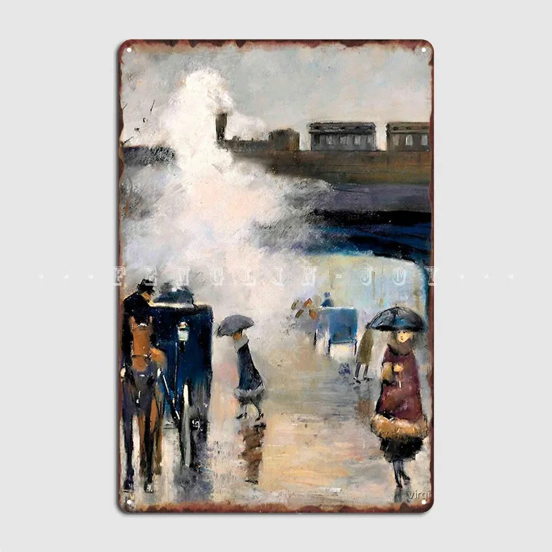 Lesser Ury Alexanderplatz Berlin Metal Sign Cinema Living Room Home Printing Plaques Tin Sign Poster