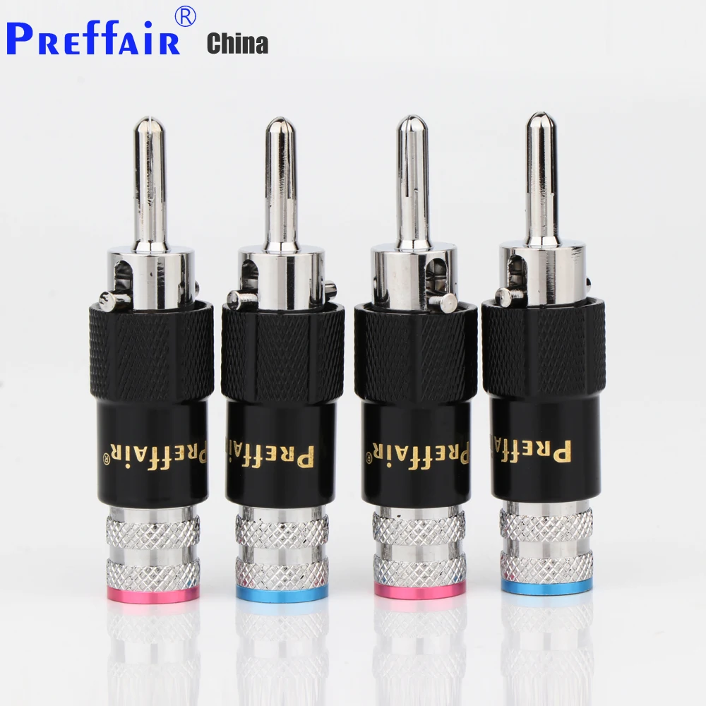 Preffair Bananenstecker mit Selbstverriegelung, Lautsprecherkabel-Bananenstecker mit Schraubverriegelung, Verstärker-Anschluss, HIFI DIY-Buchse – Detail 10