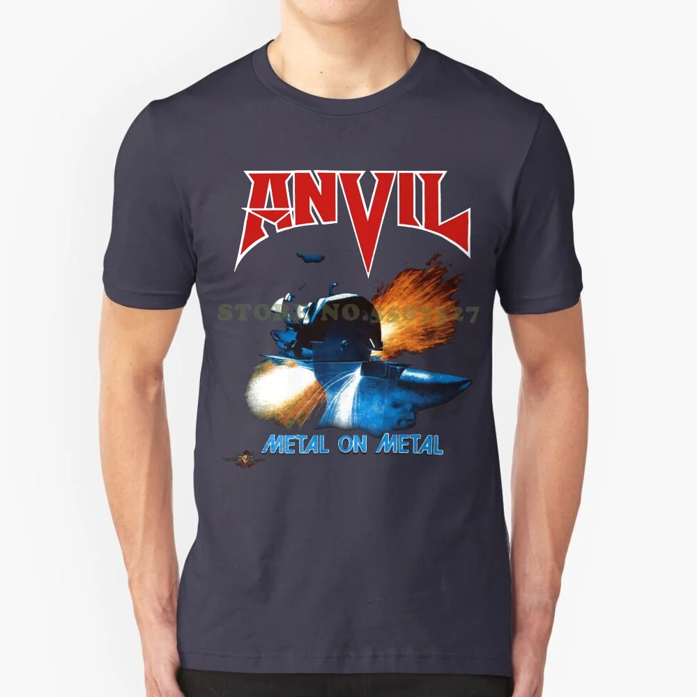 Anvil T Shirt Heavy Metal Band Tee Steve Lips Kudlow 100% Cotton Men T Shirt Tees Custom Black Casual Tshirt Men Brand