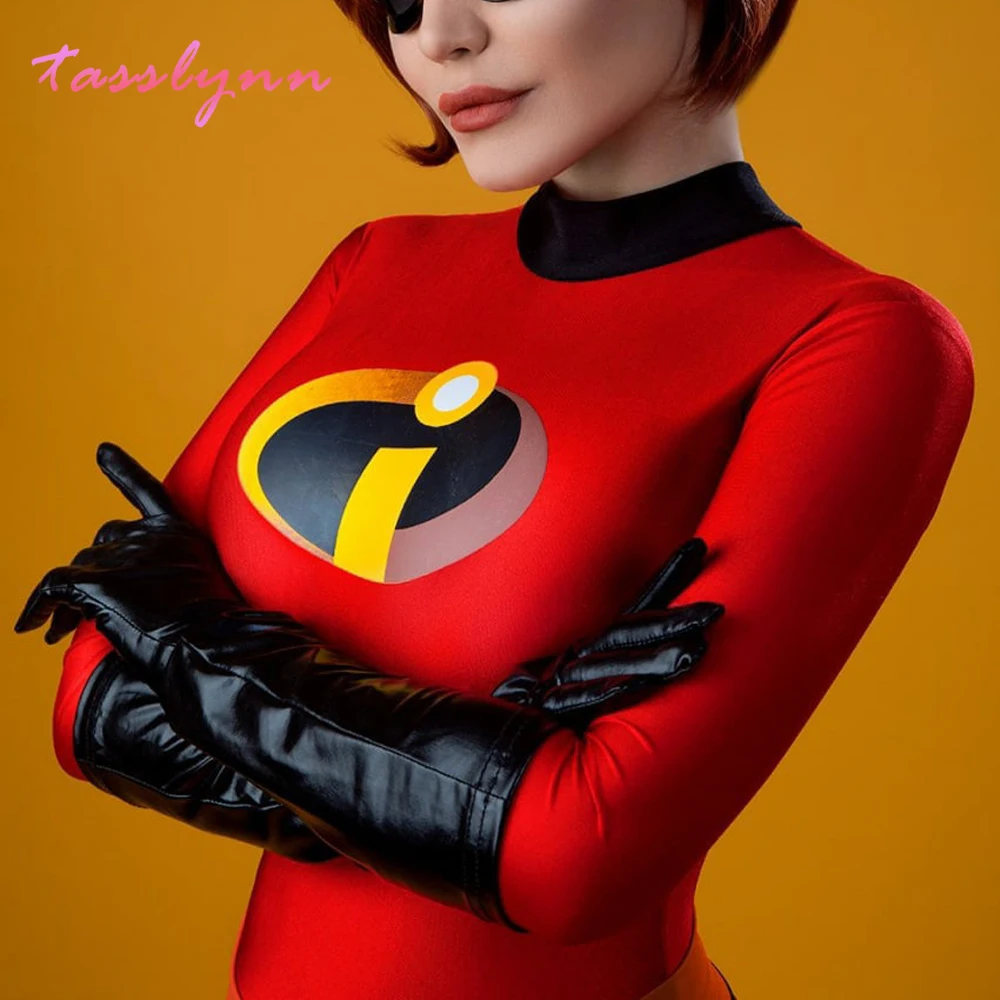 Mr Mrs Incredibles Cosplay Elastigirl Hulk Spinne Familie Erwachsenen Kind Anzug Overall Body Halloween Kostüme für Frauen