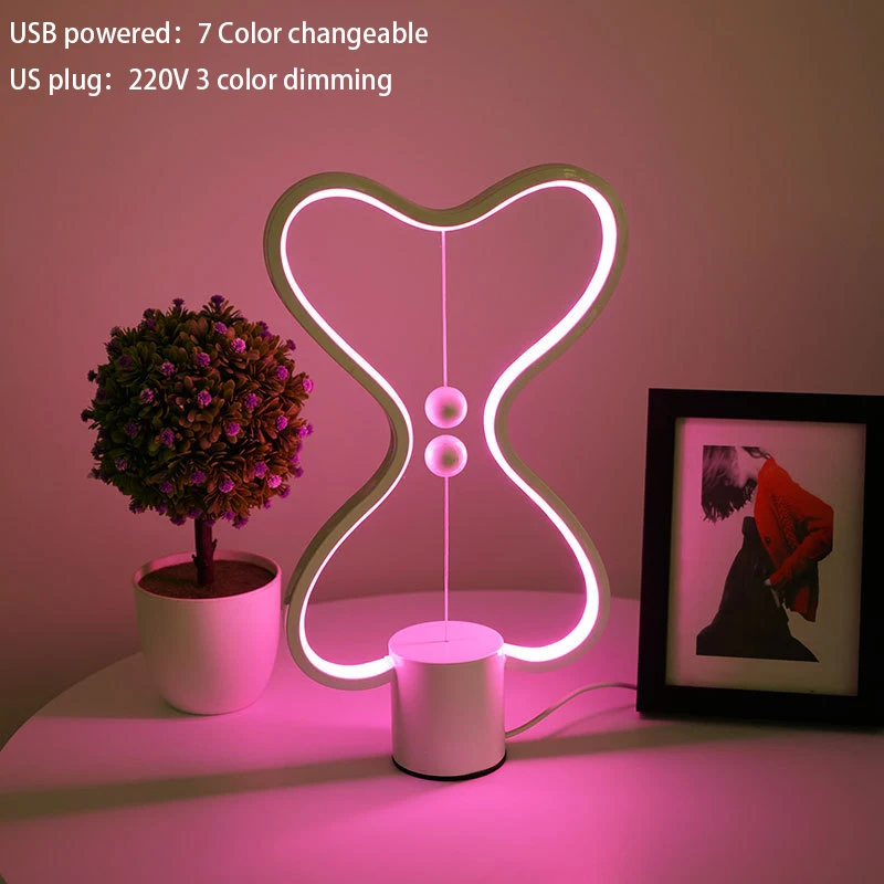 Seven Light Colors Changeable Heng Balance Lamp LED Night Light USB Powered Home Decor Bedroom Office Table Night Lamp Light