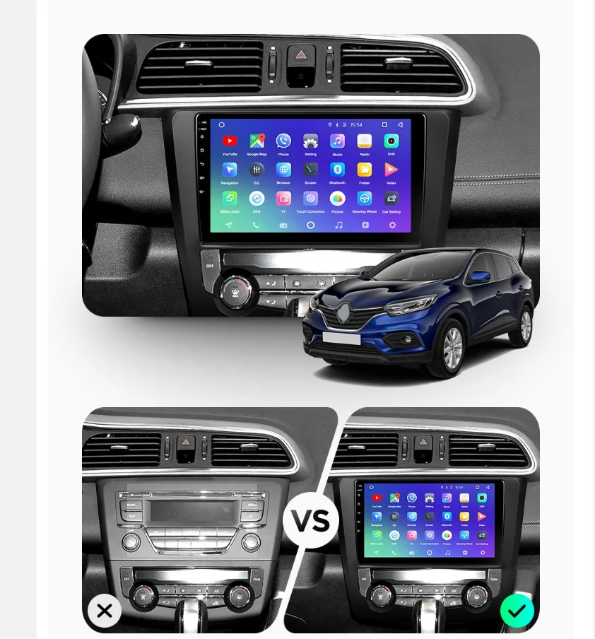 PX6 IPS Android 13.0 6+128G Carplay 360 Camera For Renault Kadjar 2015-2017 Multimedia Player Radio Tape Recorder Video Navi GPS