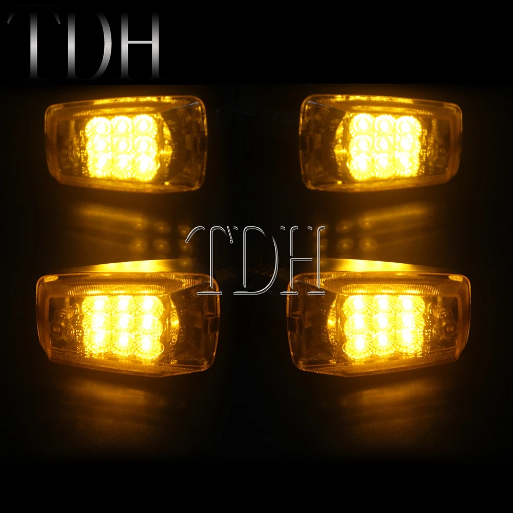 4 Pcs LED Motorcycle Front & Rear Turn Signal Indicator Blinker Amber Light 12V E-mark E3 DOT Approved For MZ ETZ 251