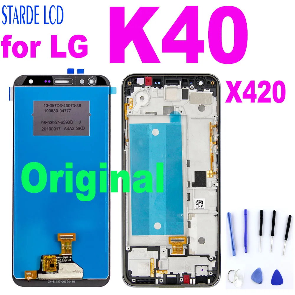 Original 5.7'' For LG K40 LCD Touch Screen Digitizer Replacement Parts for LG X4 2019 LCD For K12 Plus display LMX420 X420 LCD