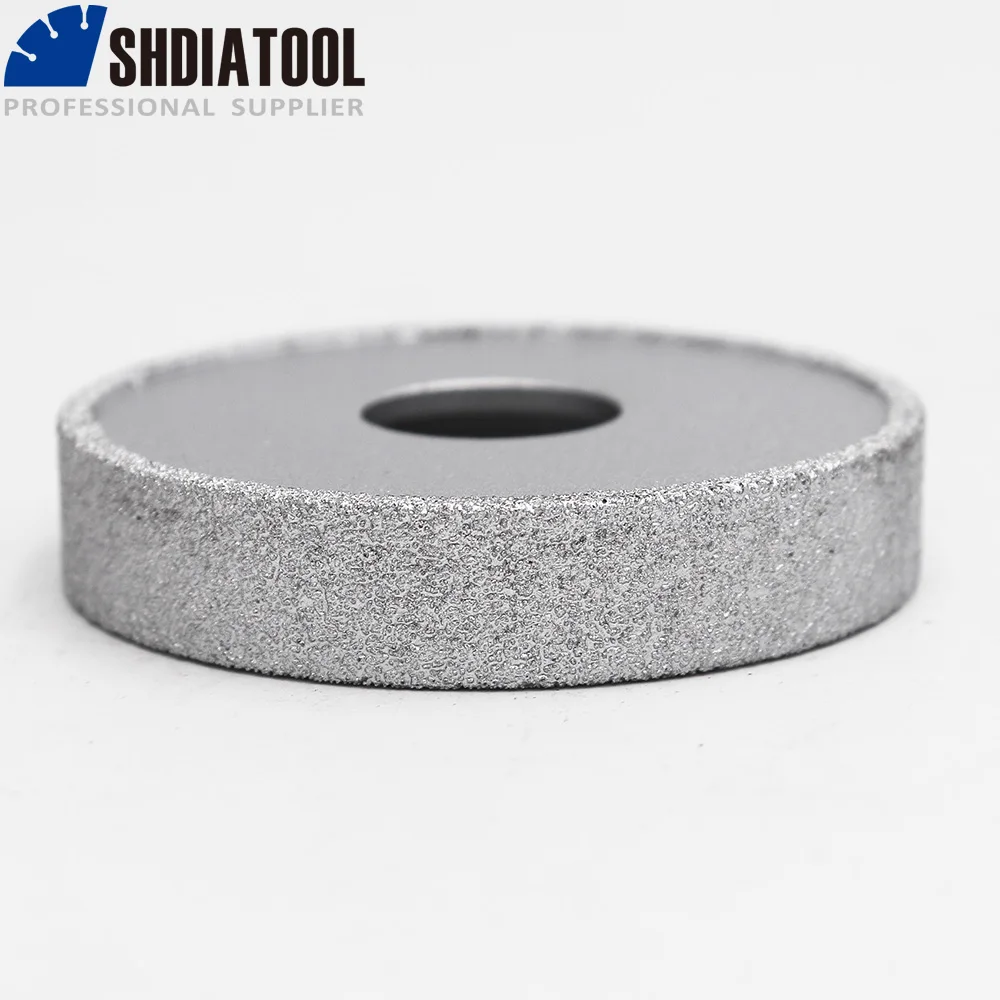 SHDIATOOL Dia75mmX30mm Hand-held Grinding Wheel Vacuum Brazed Diamond Flat Grinding Wheel Profile Wheel For Artificial Stone