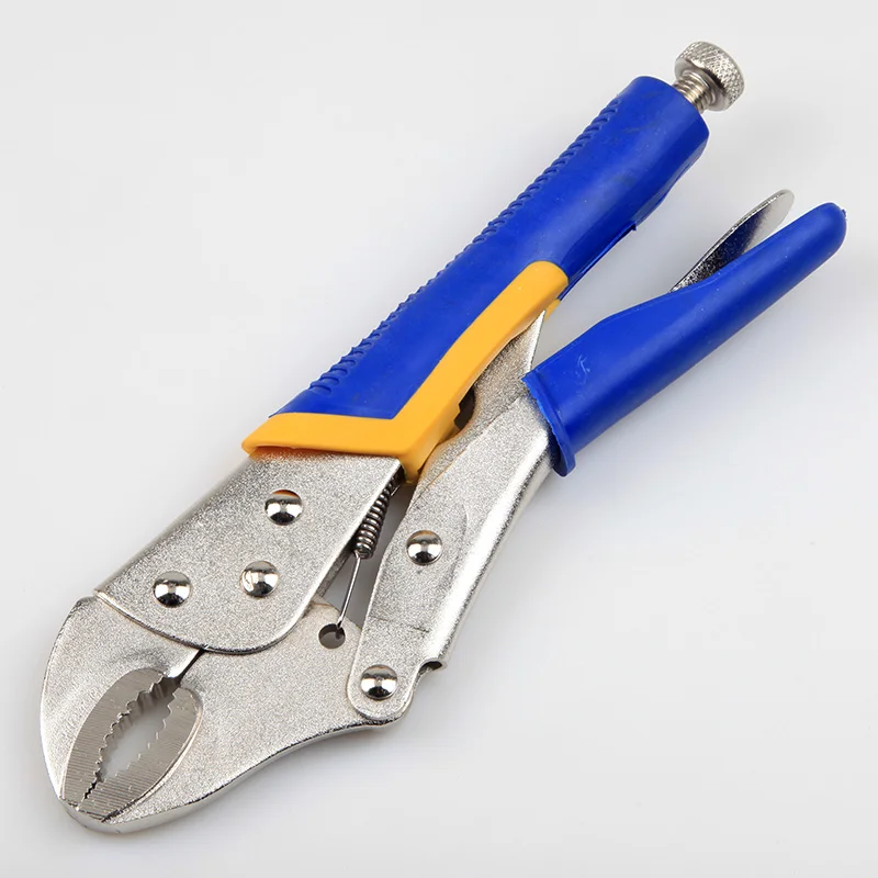 10inch Lock Plier With Rubber Handle Gourd Mouth Straight Jaw Law Lock Mole Vise Grip Clamping Hand Tools With Plastic Handle