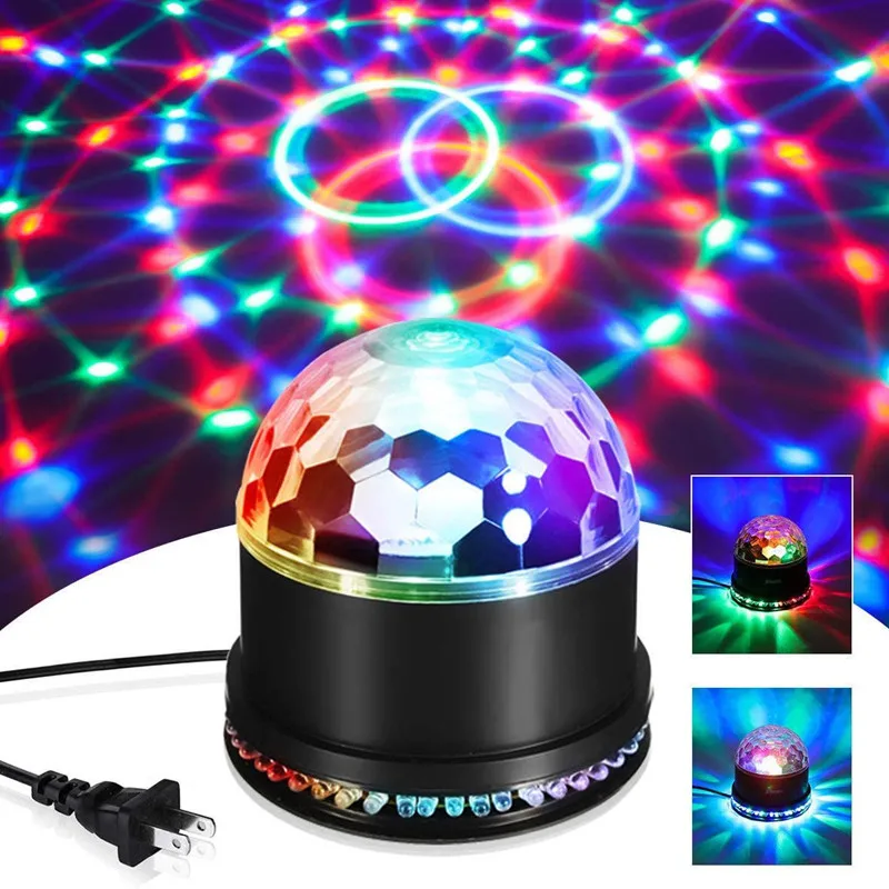 

Party Light Disco Ball Light 6-color Acoustic Activation Christmas Decoration Family Party Light Strobe Music DJ Stage Light