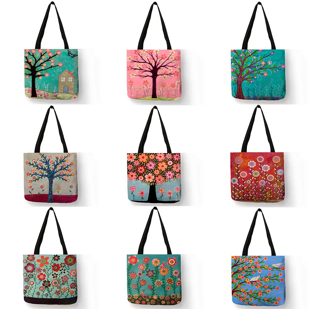 

Fantasy Nature Pretty Nice Blossom Trees Printing Tote Bag Elegant Shopping Travel Street Fashion Accessories for Women Girls