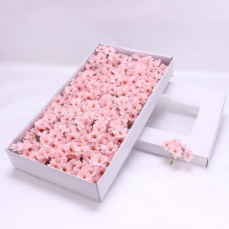 10pcs Artificial Flower Cherry Blossom Handmade Soap Flower with Hand Gift Box Decoration Christmas Gift Bouquet Flower Soap