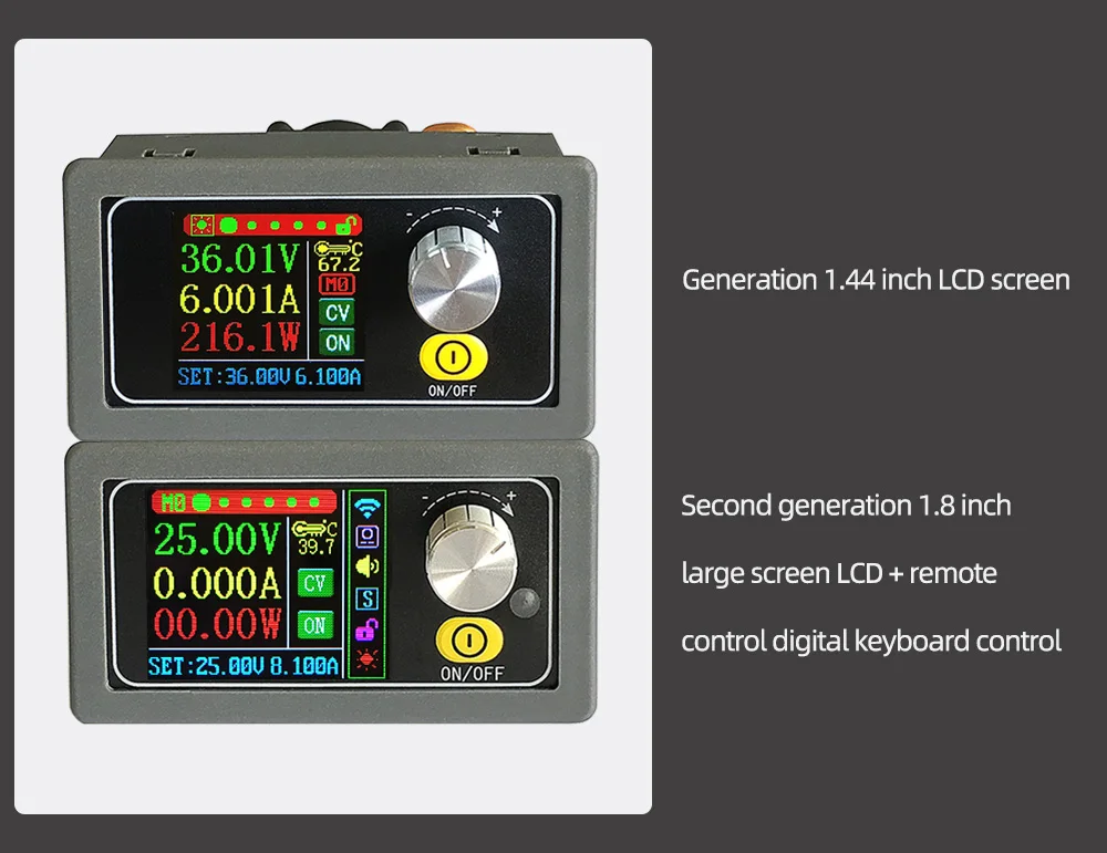 Imagem -02 - Conversor cc Buck Xy5008 Módulo de Alimentação cc cv 050v 8a 400w Ajustável Fonte de Alimentação para Laboratório Variável Aplicativo Wiff