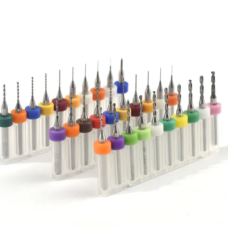 10 pz/set 0.1-1/0.3-1.2/1.1-2/0.6-1.5MM in lega dura PCB Print Circuit Board carburo Micro punte strumento per SMT CNC