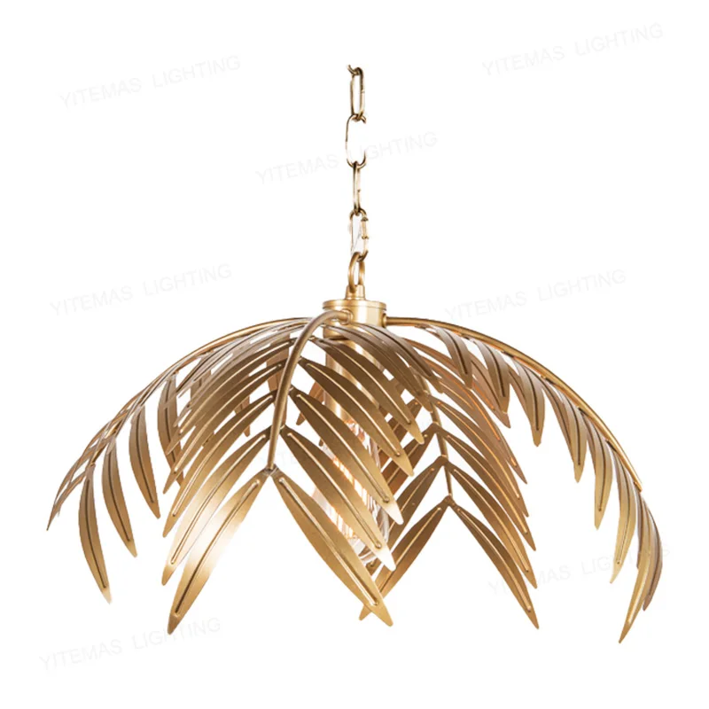 American country leaf chandelier bedroom lamp art homestay designer creative personality window decoration restaurant lamp