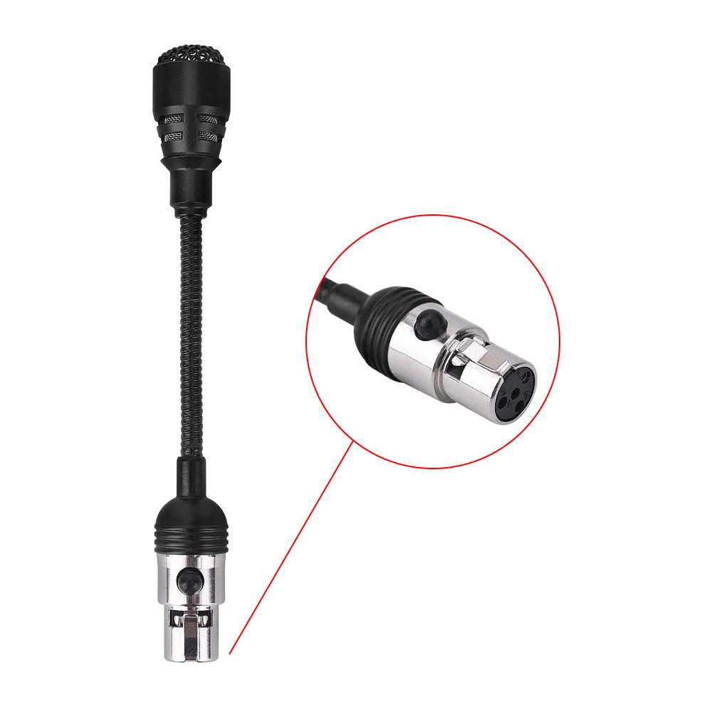 Professional Handheld Style Unidirectional Condenser Microphone For SHURE Wireless BodyPack Transmitter 4pin Lockable Mic