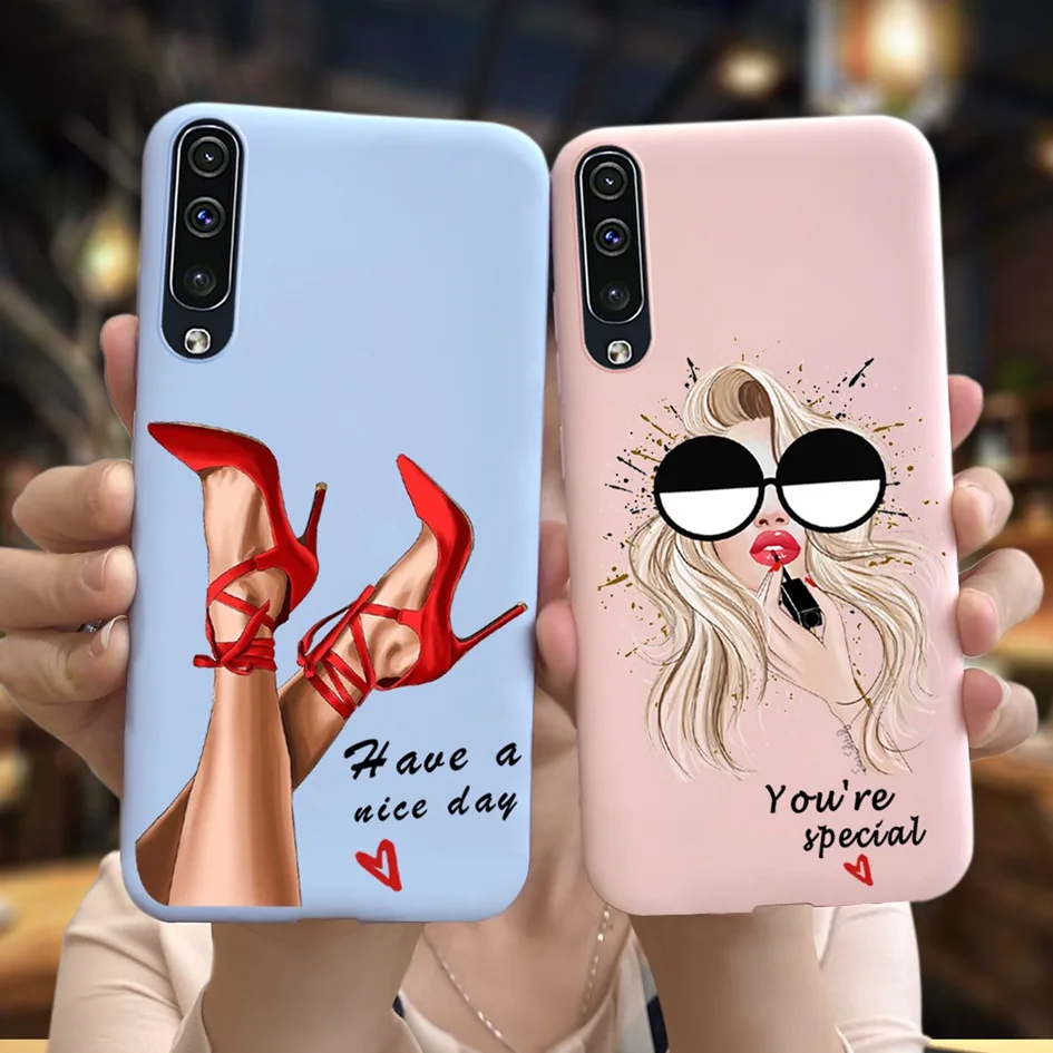 For Samsung Galaxy A50 A70 2019 Case Cover Soft Silicone Cute Painted Protector Shell For Samsung A70 A705F A50 A505F A 70 Funda