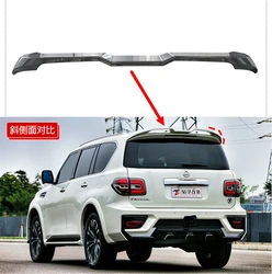 Auto ABS Plastic White Black Color Rear Trunk Boot Wing Spoiler Car Accessories 1Pcs For Nissan PATROL Y62 2011-2020