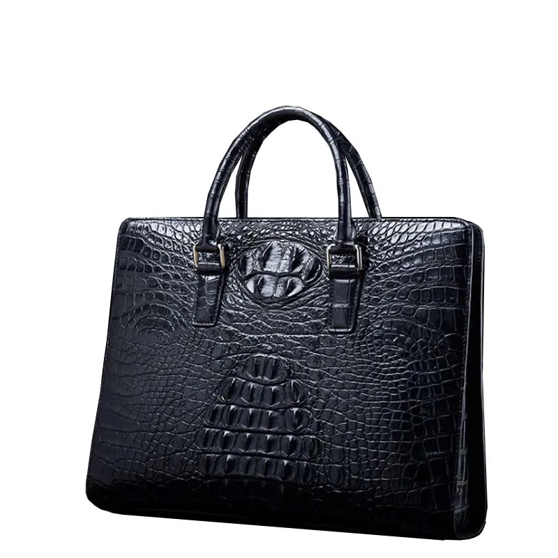 

ourui new selling true crocodile male briefcase business handbag men bag crocodile leather men bag