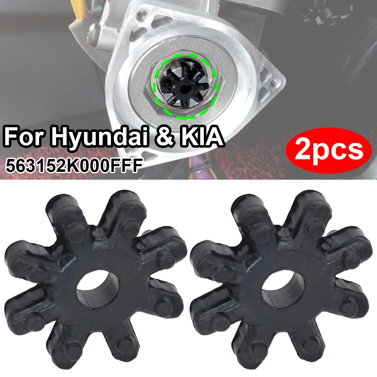 2Pcs Flexible Lenksäule Koppler Kupplung 563152K000FFF Für HYUNDAI Elantra Azera Für KIA Optima Cadenza Forte Seele Azera