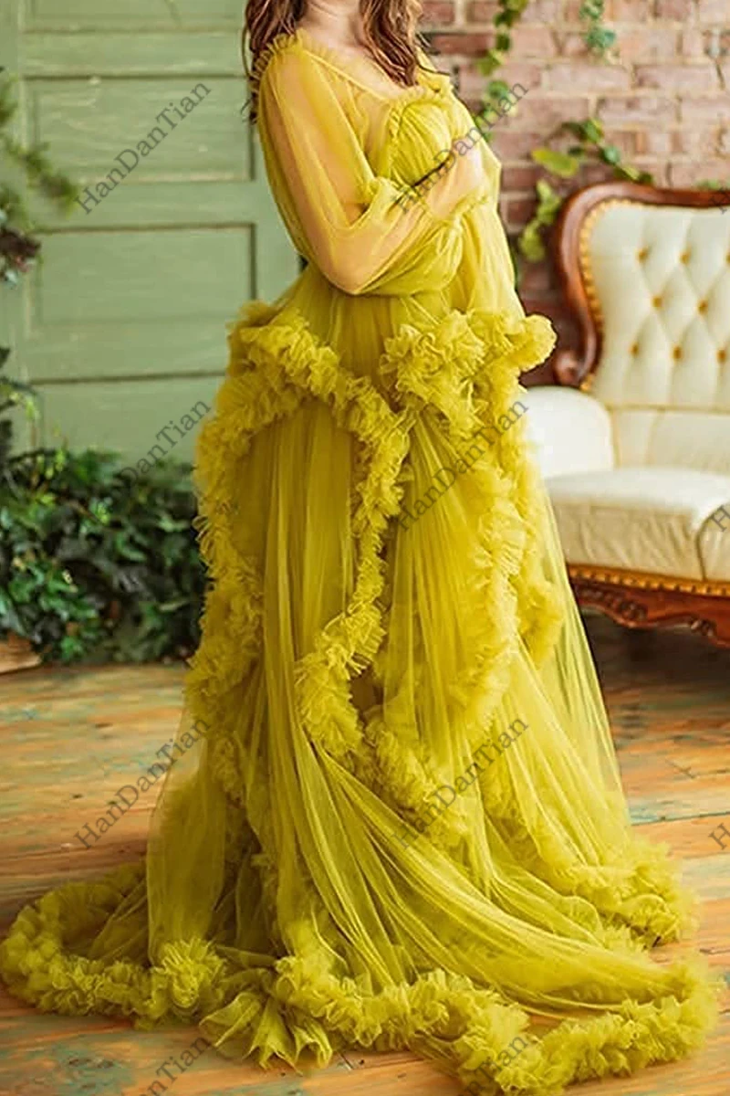 

2021 Long pleated dresses ladies photo shoot custom maternity dresses