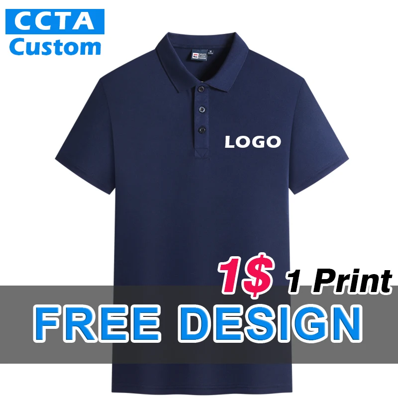 2021 Summer Casual Polo Shirt Custom Logo Embroidery Print Company Team Men\'s And Women\'s Top