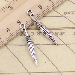 20pcs Charms Umbrella 35x5mm Tibetan Bronze Silver Color Pendants Antique Jewelry Making DIY Handmade Craft