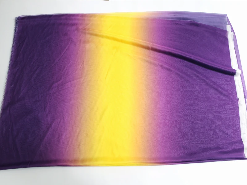 Ombre Chiffon 58'' breit nach Meter 30D Farbverlauf Chiffon transparenter Stoff Tanzschal Hochzeitsdekorationen transparent – Detail 17