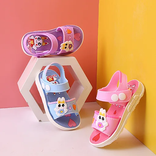 

children shoes for girls Summer children's sandals and slippers cartoon non-slip soft bottom children's slippers beach hole shoe