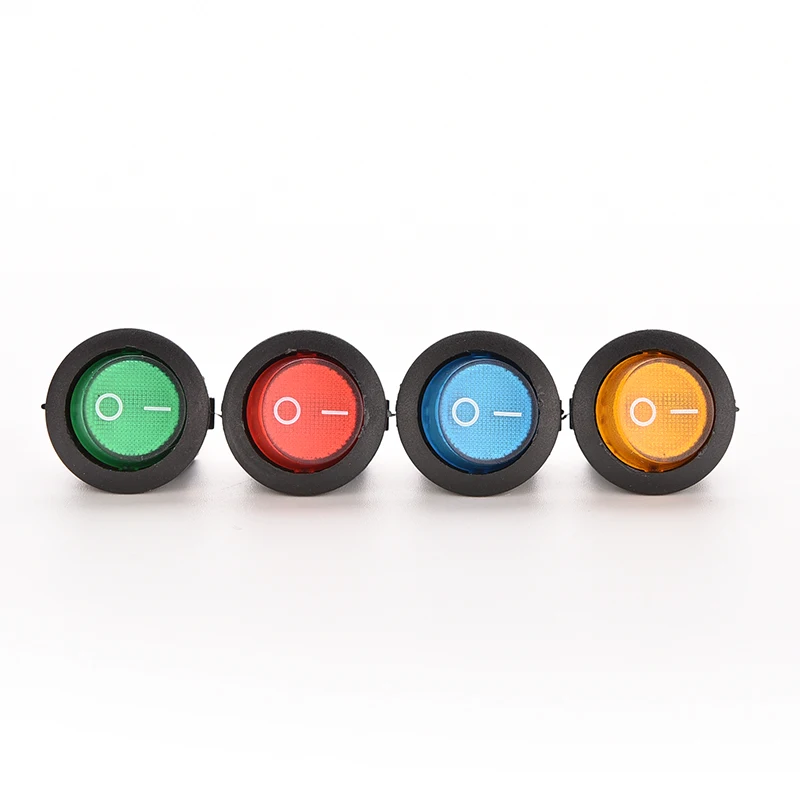 

4 Colours LED Lights ON/OFF Button Dot Round Illuminant TOGGLE SWITCH 12V 16A