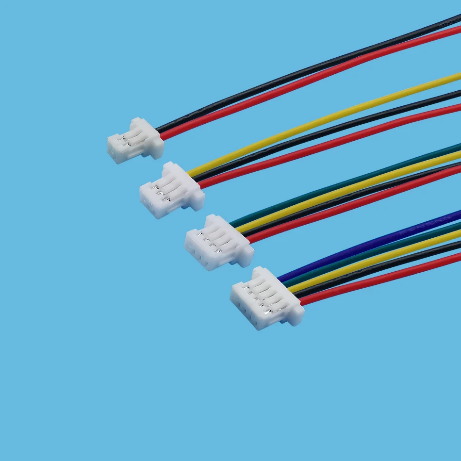 10Pcs JST SH1.0 Pitch 1.0mm 2P 3P 4P 5P 6P 7P 8 Pin Single Female Jack Plug Electronic Wire Cable Connector Length 10cm 28AWG