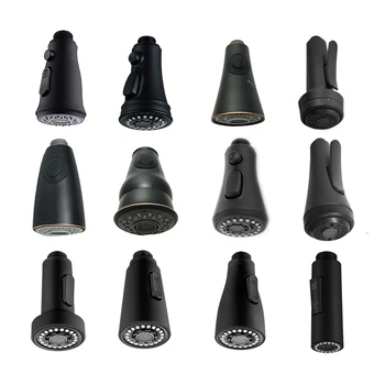 أسود المطبخ الحمام سحب التدريجي صنبور توفير المياه البخاخ اكسسوارات متعددة الوظائف دش رئيس منفذ المياه