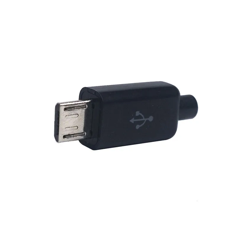 Micro Usb Mannelijk Hoofd Met Schede Jack Connector Plastic Shell Jack Tail Sockect Plug Terminal Diy