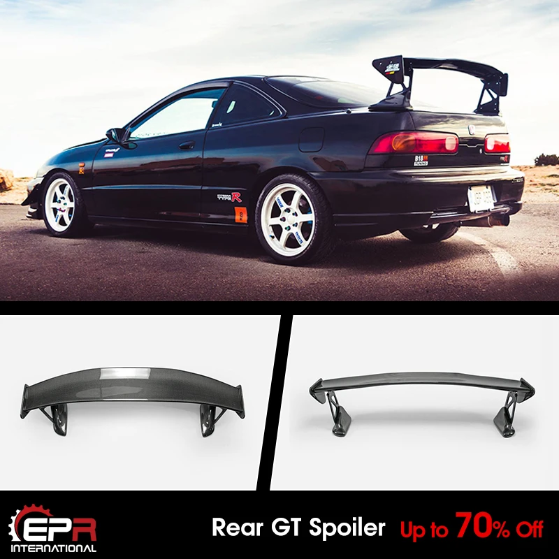 

For 94-01 Honda Integra DC2 D5 Style Carbon Glossy Rear GT Spoiler Wing Exterior Body Kits In Stock