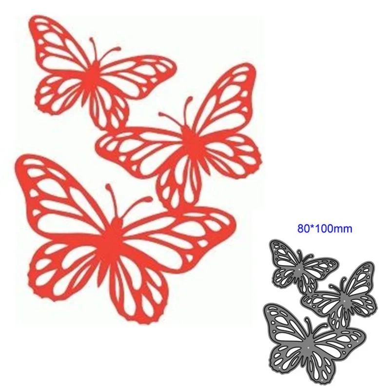 ตัดโลหะตายตัดแม่พิมพ์สัตว์ผีเสื้อตกแต่งสมุดภาพกระดาษหัตถกรรมแม่พิมพ์มีดใบมีด Punch Stencils