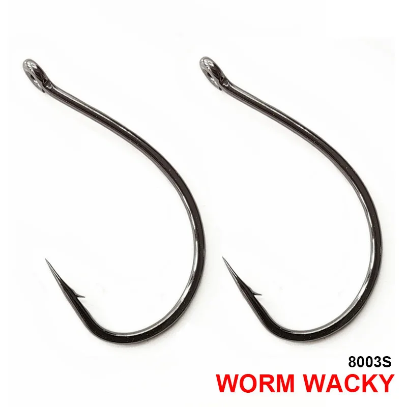 20pcs/lot Fishing Hooks WORM WACKY HOOK #3 #2 #1 #1/0 #2/0 Crank Worm Fishhook Soft Worm Fishing Accessories