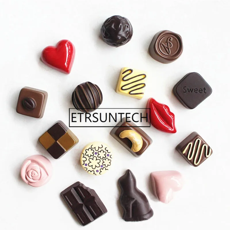 200pcs Simulation Food Chocolate Magnetic Refrigerator Sticker DIY Message Information Fridge Magnet