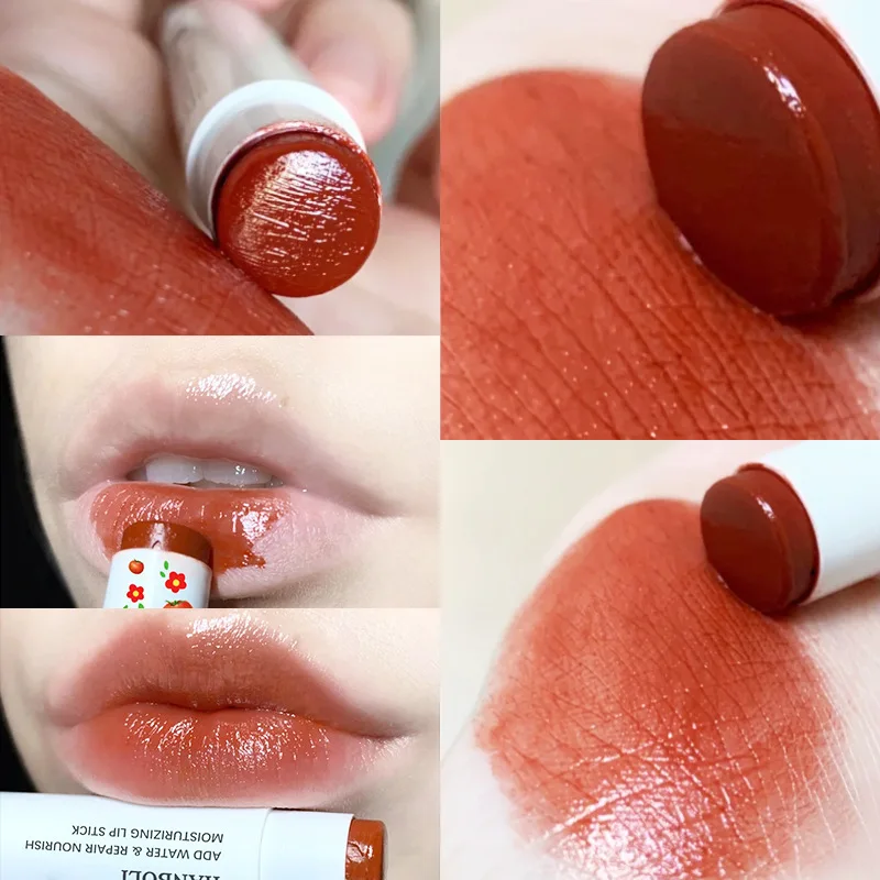 À prova dwaterproof água cor mudando batom laranja hidratante lábio bálsamo de longa duração nutrir proteger lábios cuidados maquiagem cosméticos 1pcs