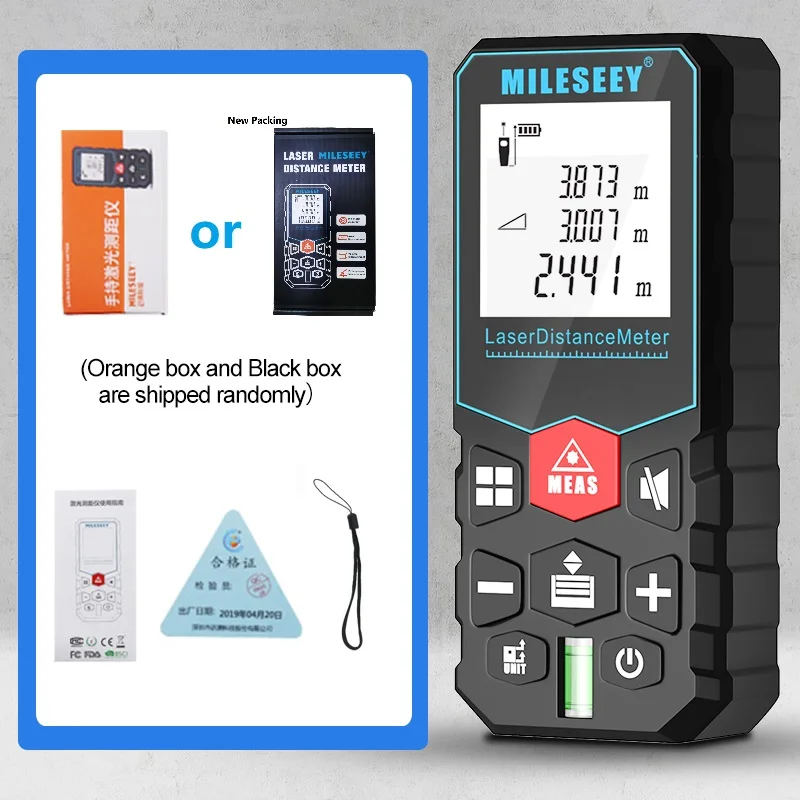 Mileseey-Novo Modelo Laser Rangefinder Ferramenta, Instrumento de Alta Precisão para Decorar, Casa Kits, Distância, Metro, X5, X6, S6