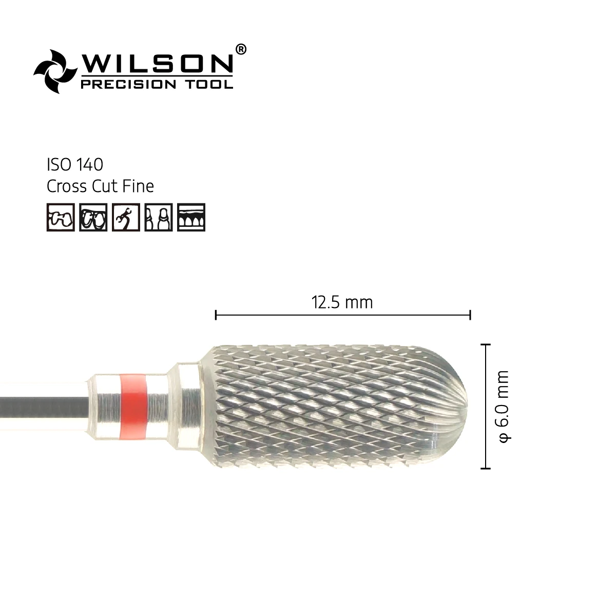 WilsonDental Burs 5000204-ISO 143 140 060 Tungsten Carbide For Trimming Metal/Acrylic